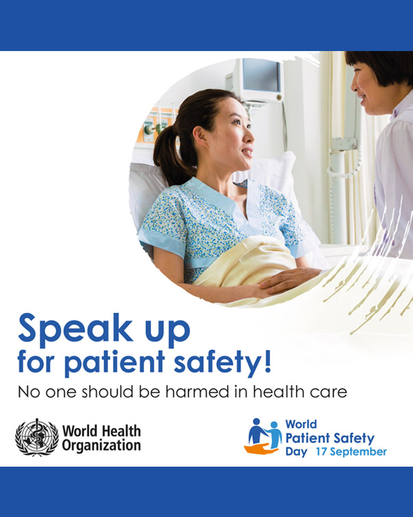 Celebrate World Patient Safety Day – September 17, 2019 | Stories