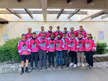 Members of the Rupert Rampage hockey team played a huge part in fundraising for new cancer scopes.