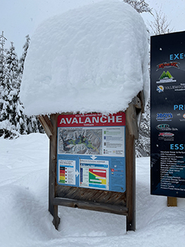Avalanche information sign