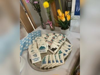 A plate of cookies served during the donor appreciate day