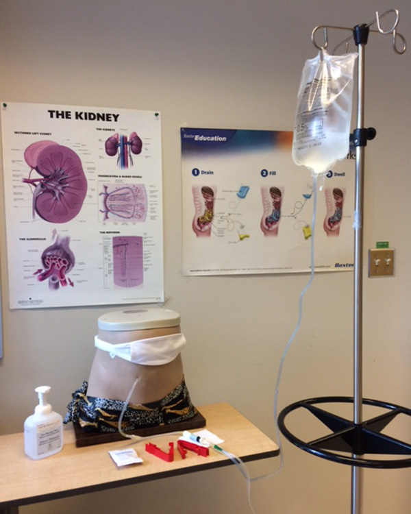 Peritoneal Dialysis twin bag system.