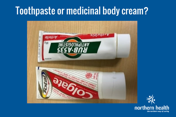 Toothpaste and Rub-A535 beside each other.