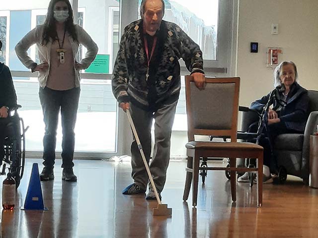 Long term care resident curling