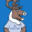 Spirit the caribou mascot with Northern Health written on his blue shirt.
