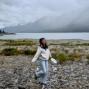 Tiffannie walking on a beach