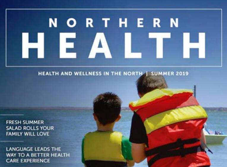 The cover of the summer 2019 edition of Northern Health: Health and Wellness in the North