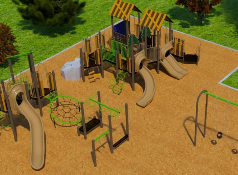 The first view of Mackenzie's new playground's conceptual design.
