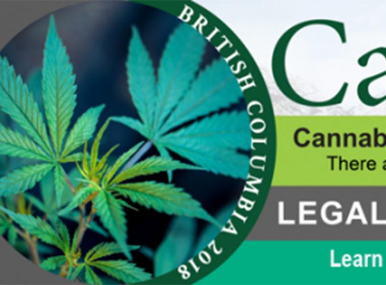 Cannabis legalization banner for British Columbia 2018