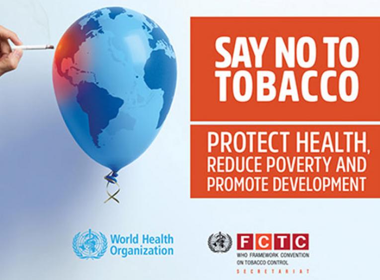 Say no to tobacco WHO graphic