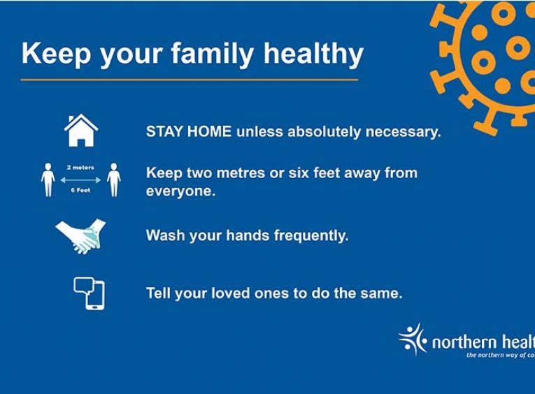 Keep your family healthy graphic.
