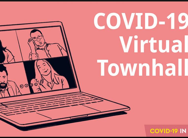 Graphic for COVID-19 Virtual Townhall.