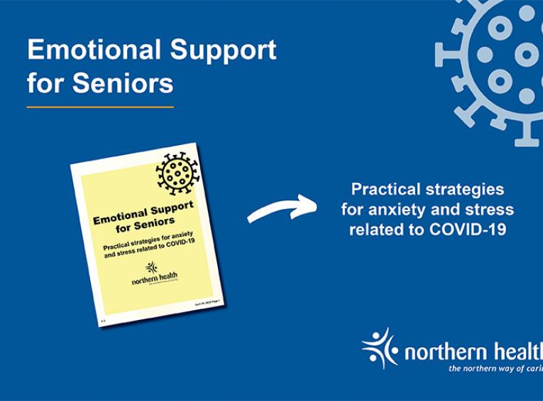 A graphic promotes an emotional support for seniors document.