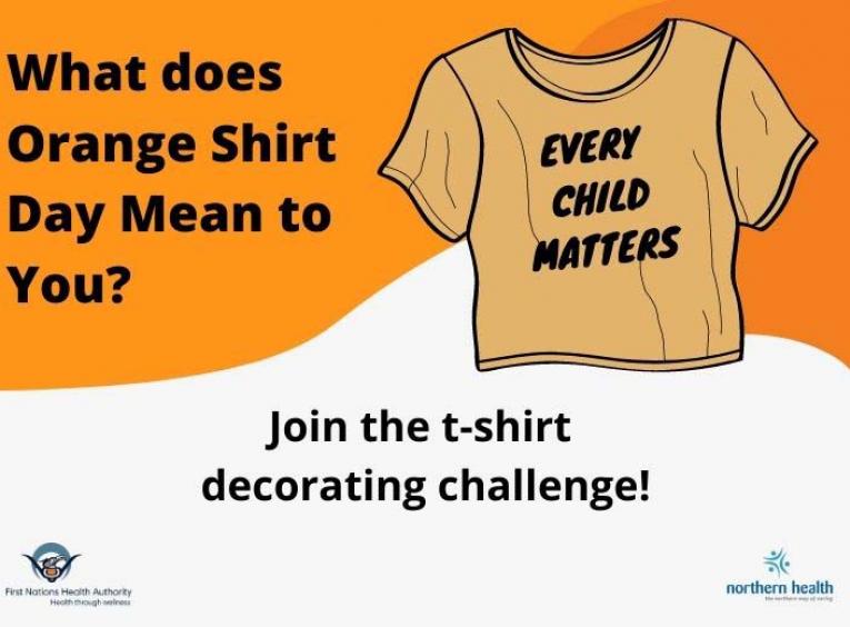 What does Orange Shirt Day mean to you? T-shirt decorating challenge graphic. 