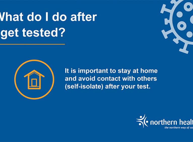 What to do after you get tested for COVID graphic