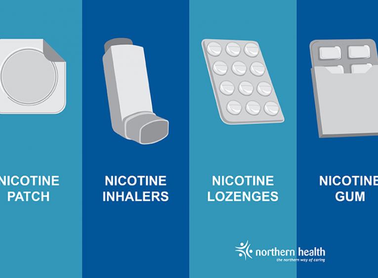 Images showing 4 versions of nicotine therapy