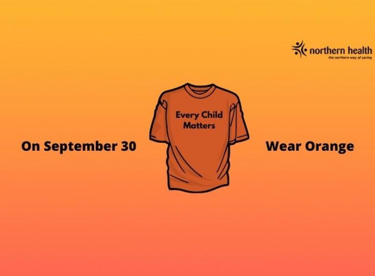 Wear orange on September 30 for Orange Shirt Day