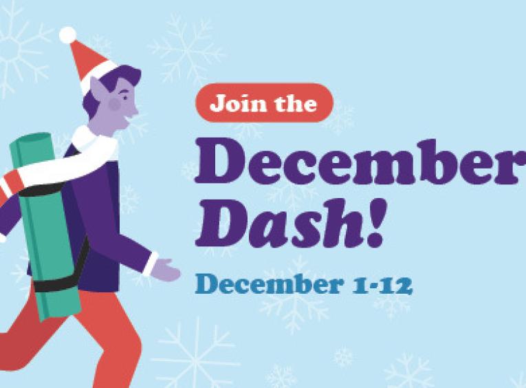 Elf doing the December Dash