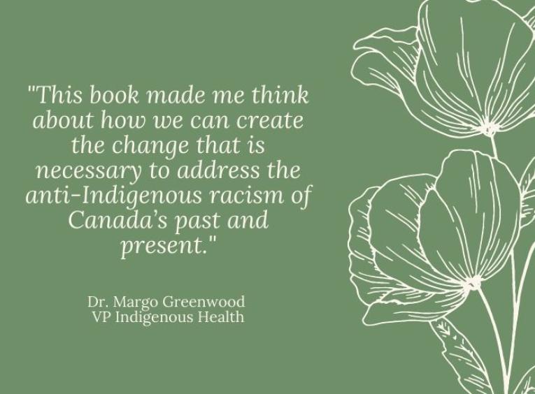 Quote from Margo Greenwood with flowers