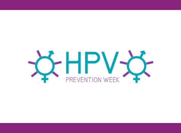 a graphic that says "HPV prevention week" in purple and blue colours