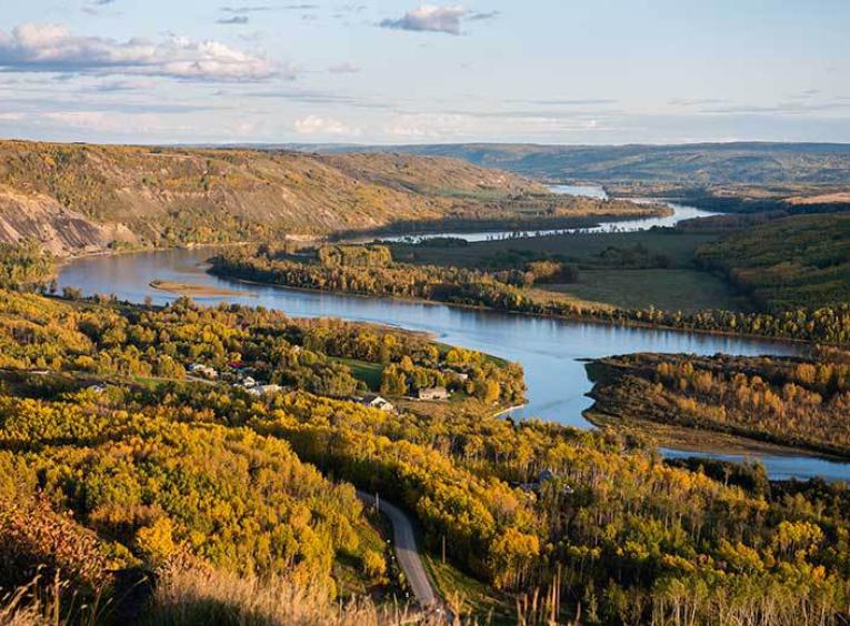 Peace River Valley in the fall