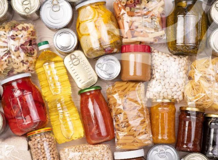 Collection of food in jars