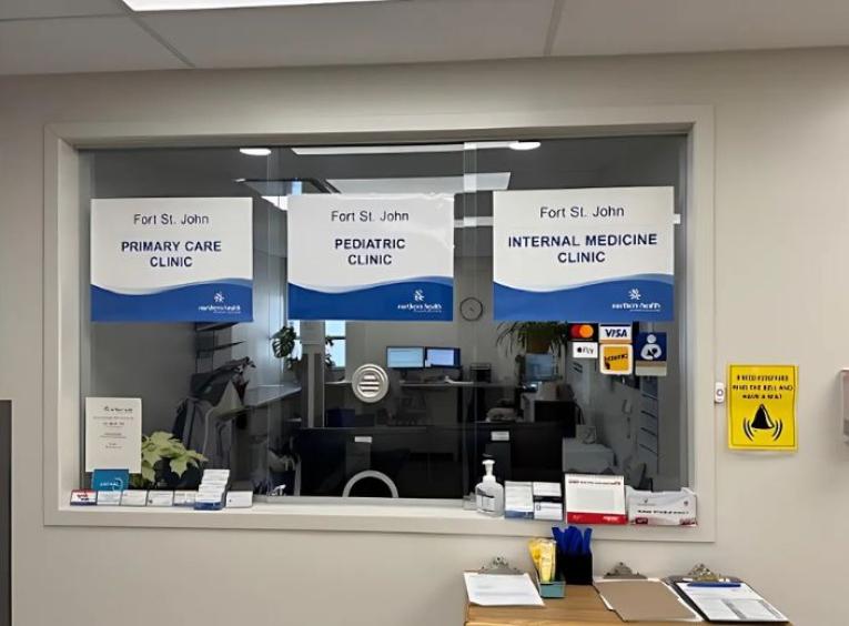 Signage at the Fort St. John pediatric clinic