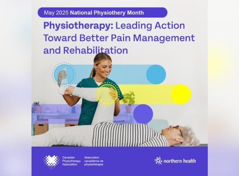 A physiotherapist helping her patient