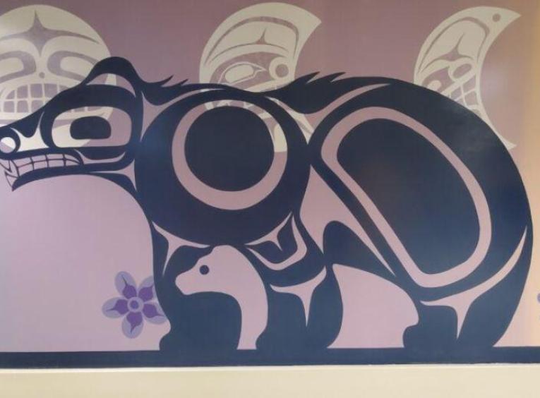 An Indigenous artist's rendition of a bear