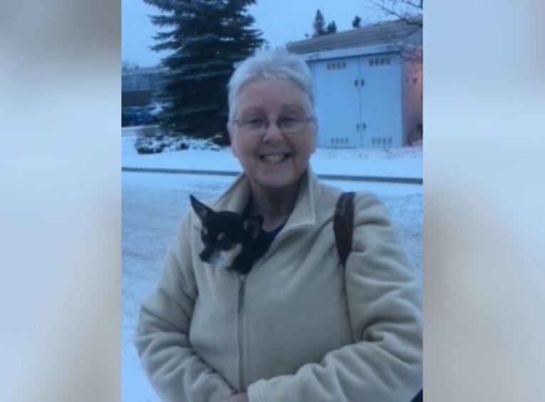 Sandra Wyatt and her dog Jazz