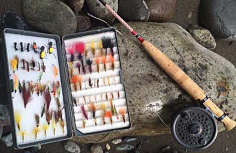 Fly rod and tied flies