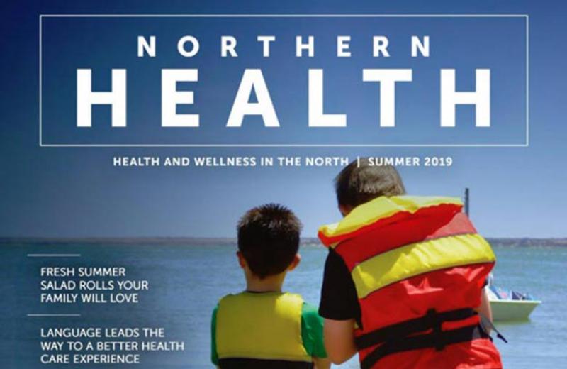 The cover of the summer 2019 edition of Northern Health: Health and Wellness in the North