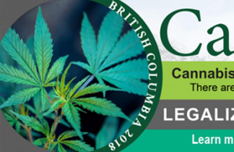 Cannabis legalization banner for British Columbia 2018