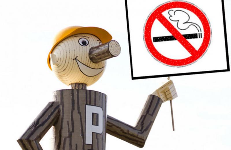 Mr. PG sign no smoking.