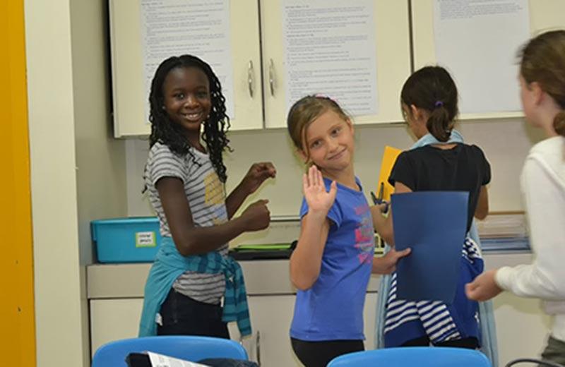Young students in the classroom.
