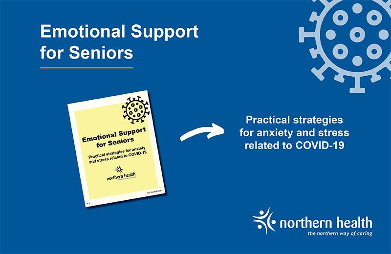 A graphic promotes an emotional support for seniors document.