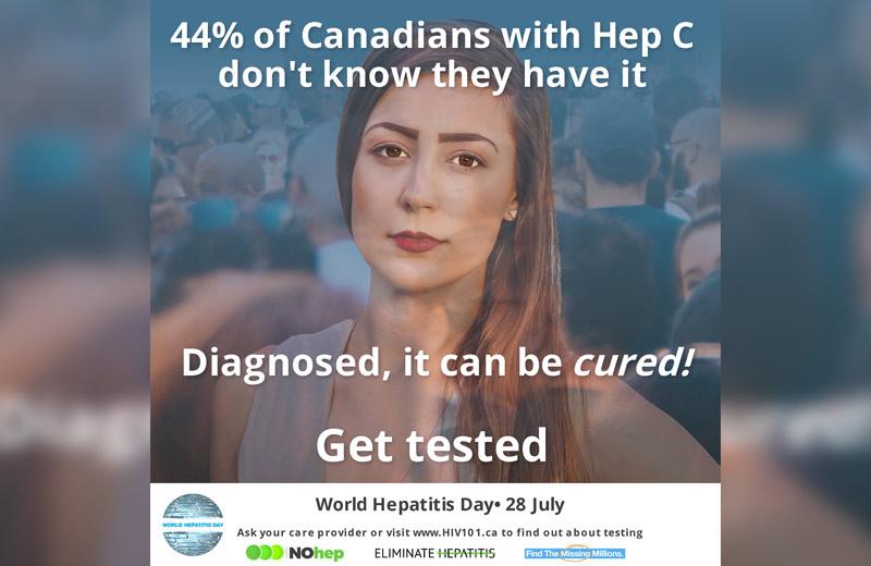 A graphic promotes World Hepatitis Day.
