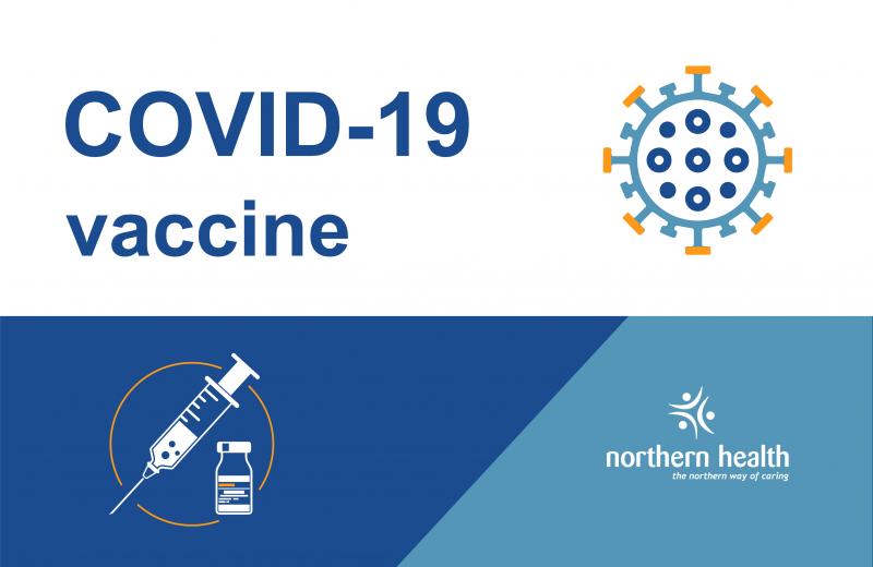 COVID-19 vaccine with needle and coronavirus particle