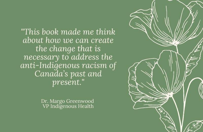 Quote from Margo Greenwood with flowers