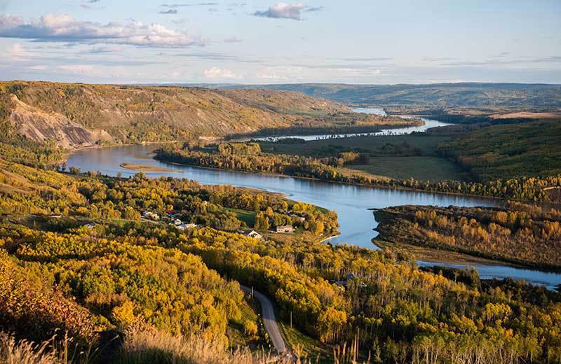 Peace River Valley in the fall