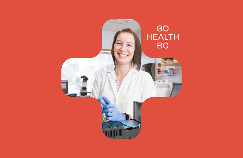 Medical Lab Technologist smiling in white lab coat.