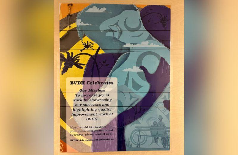 Abstract poster of two people hugging