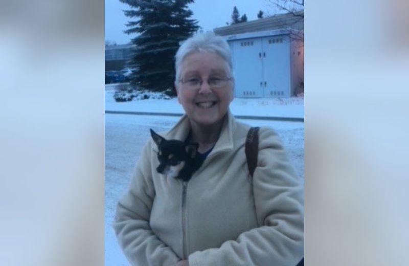 Sandra Wyatt and her dog Jazz