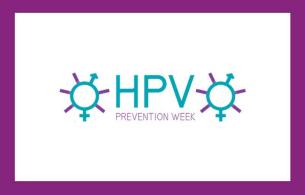 a graphic that says "HPV prevention week" in purple and blue colours