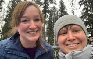  L-R Carly Rosger and Laura Fyten, pharmacists at the Bulkley Valley District Hospital  in Smithers. 