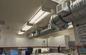 Brand new AC ductwork inside the Chetwynd General Hospital