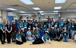 All participants in the 2025 Adventures in Healthcare: Peace Region posed for a group photo on the first day of the event