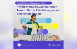 A physiotherapist helping her patient