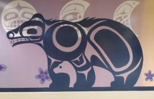 An Indigenous artist's rendition of a bear