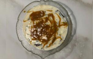 Rice pudding in a bowl